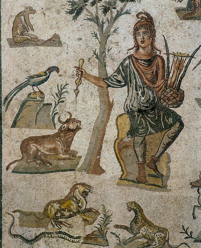 Orpheus Surrounded by Animals (detail) by Roman Roman